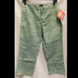 Dickies Girl 29" Waist Green Camo Capri Pants Sz 5